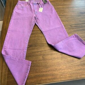 New Levi's Women's Straight Leg Jeans in Purple retro 90’s 30x30 nwt